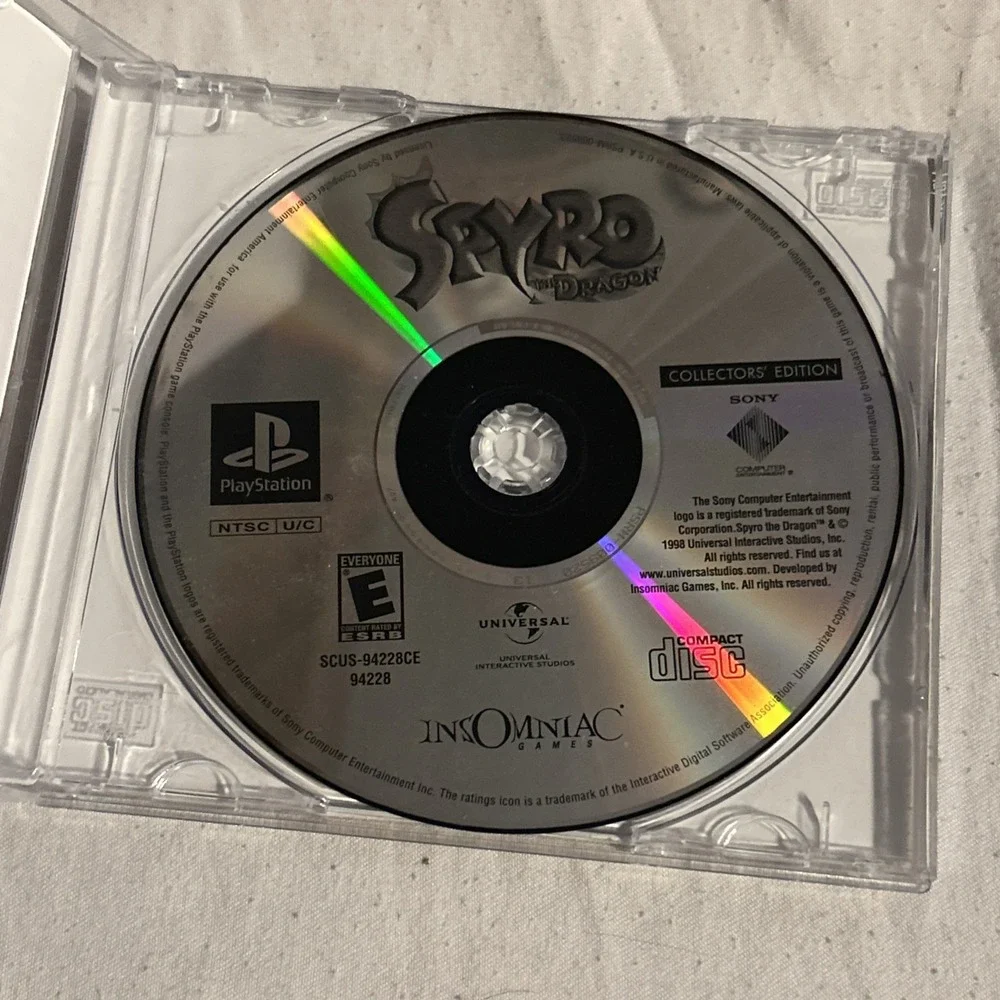 Spyro the Dragon PS1 Black Label‎ Sony PlayStation 1 No Manual